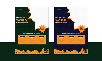 Travel and tour social media post instagram post or web banner template, Travel Agency Flyer Template, Travel Tours Flyer Templates
