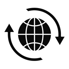 Obraz premium ecosystem glyph icon