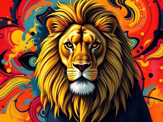 "Majestic Lion Close-up