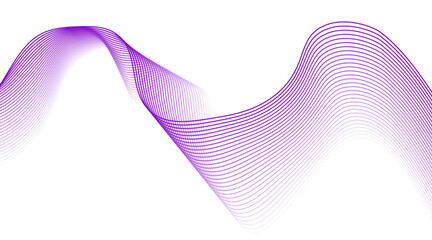 Fototapeta premium Modern abstract glowing wave lines on white background. Dynamic flowing wave design element. Futuristic technology and sound wave pattern. Abstract Modern Line, Wave Designed On white Background.