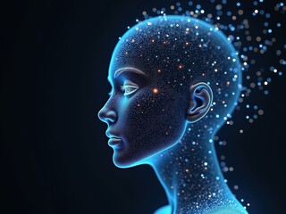 Visual representation of agentic AI with a luminous and intricate design capturing the essence of intelligent machines and consciousness