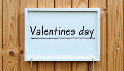 Obraz premium Valentine's Day Charm on Wooden Wall - Perfect for Heartfelt Decor