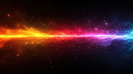 Cosmic Energy Stream Blazing Across Dark Space