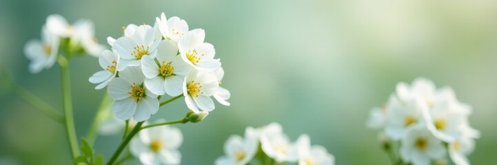 Fototapeta premium Delicate white gypsophila blossoms, close-up view , white, fragile