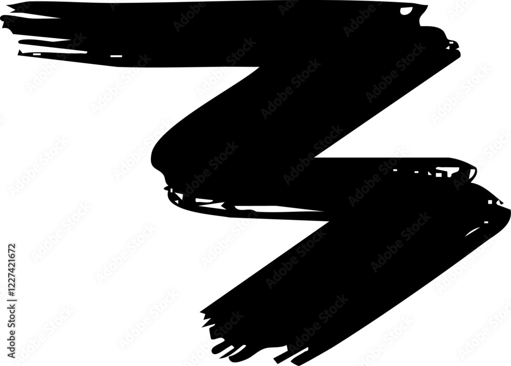 Poster underline scribble marker brush line vector shape