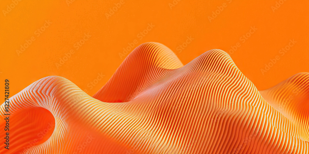 Poster abstract orange textured surface with undulating forms