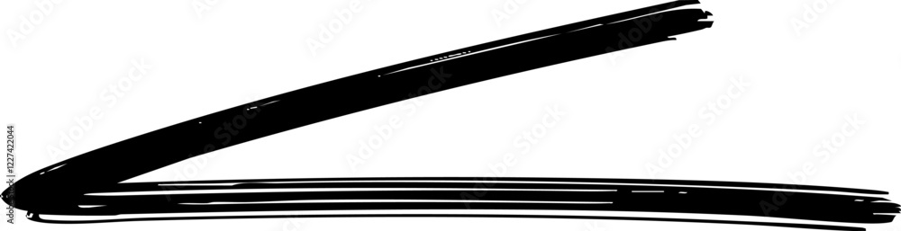 Poster underline scribble marker brush line vector shape