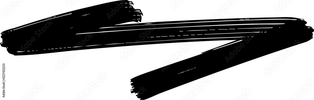 Poster underline scribble marker brush line vector shape