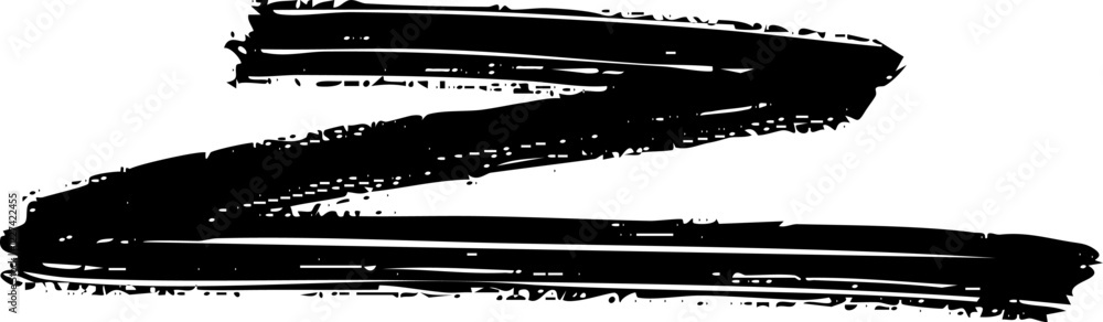 Poster underline scribble marker brush line vector shape