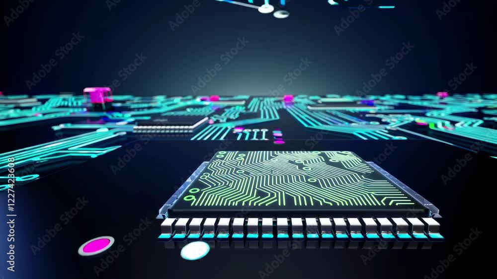 Leinwandbilder exploring the intricate world of circuit networks and their technological impact on digital communic