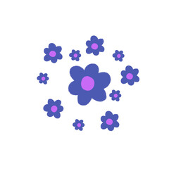 Sticker flower illustration
