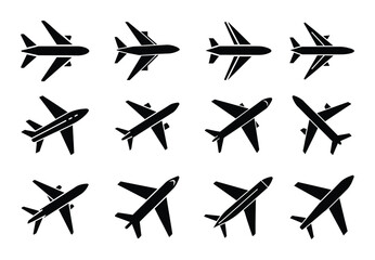 Various airplane shapes, Airplane Silhouettes for Aviation Projects