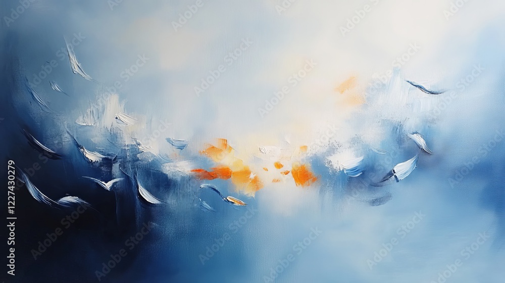 Aufkleber light and texture combine to create an ethereal canvas of fish in motion.