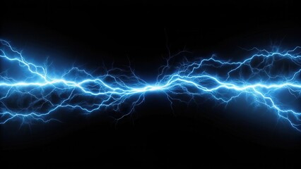 Electric Current on Black Background, electricity, energy transmission, electricity, energy transmission, science, blue glow
