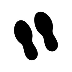 Bootprints silhouette vector illustration design on white background.