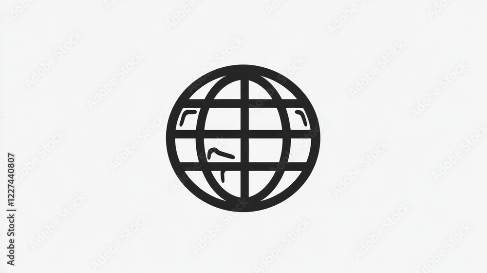 Poster global concept featuring a face and grid structure to signify connectivity and communication across 