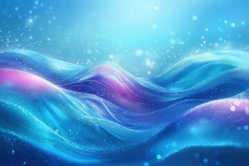 An abstract underwater background featuring vibrant colors, with fluid movements and soft waves blending together, creating a lively