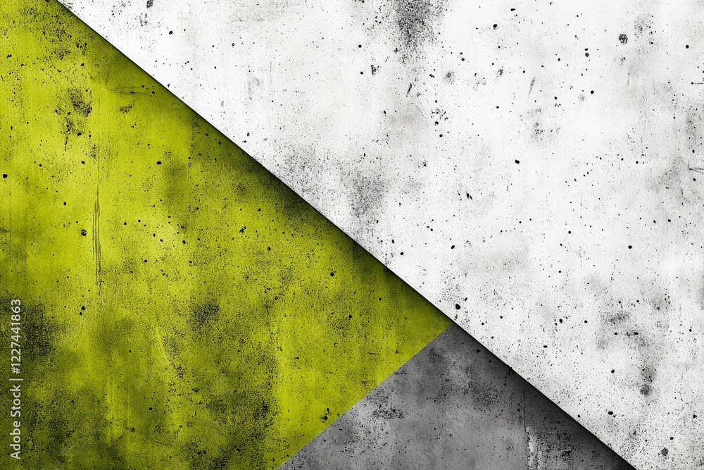 Poster abstract concrete wall with contrasting colors and textures in urban setting revealing artistic desi