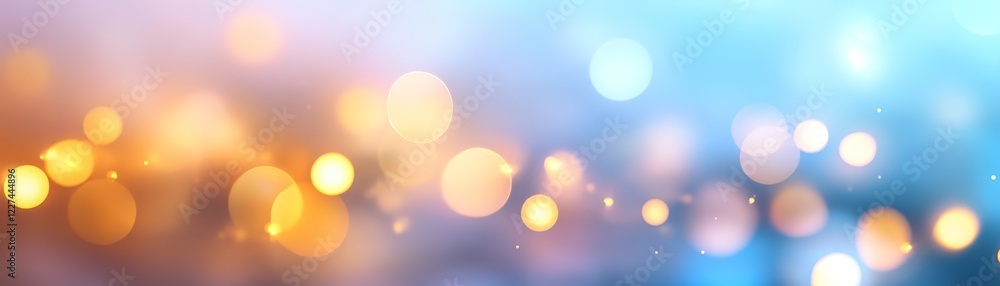 Poster Abstract blurred background with numerous lights captivating bokeh effect for festive designs