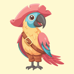 Pirate parrots vector illustration