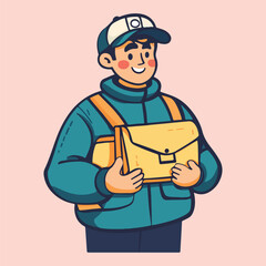 Postal Worker vector illustration