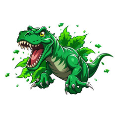 Obraz premium Green T-Rex Mascot illustration 