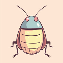 A cute bug with cute eyes vector illustration
