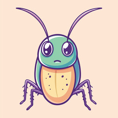 A cute bug with cute eyes vector illustration