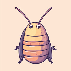 A cute bug with cute eyes vector illustration