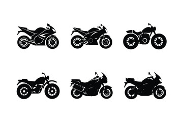 Obraz premium Touring bike silhouette on white isolated background