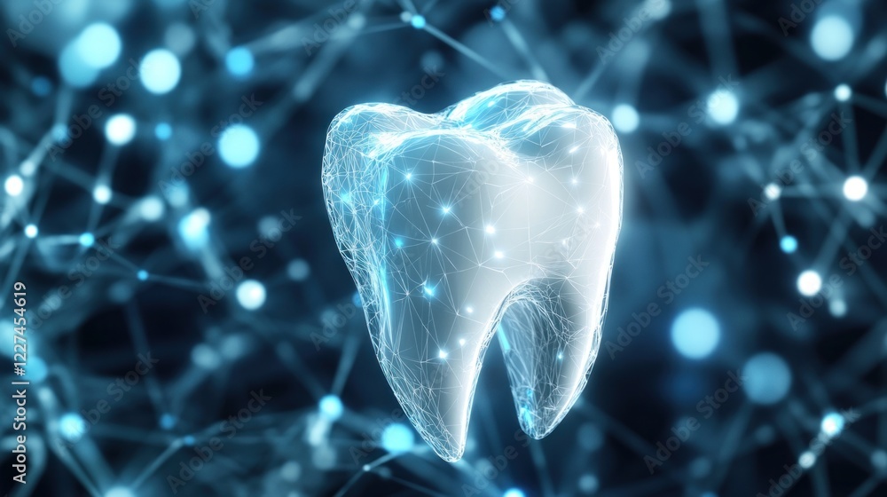 Poster digital tooth network illuminated structure