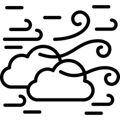 Wind line icon