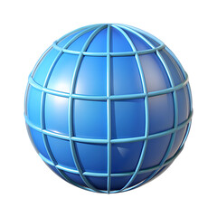  Interactive 3D Globe Icon - Global Networking and Earth Representation