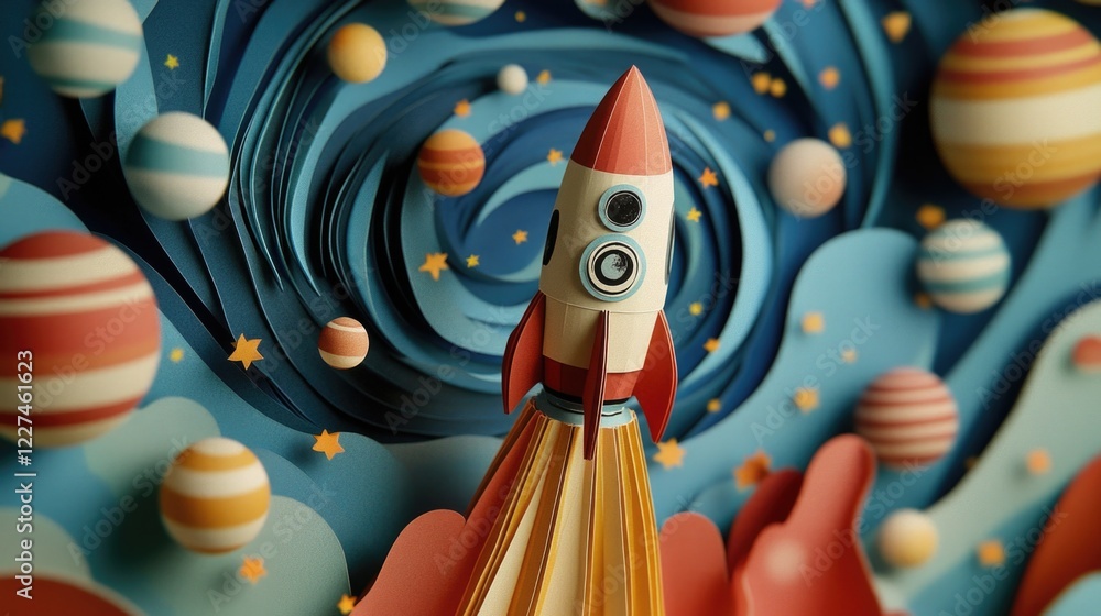 Canvas Prints rocket in flight
