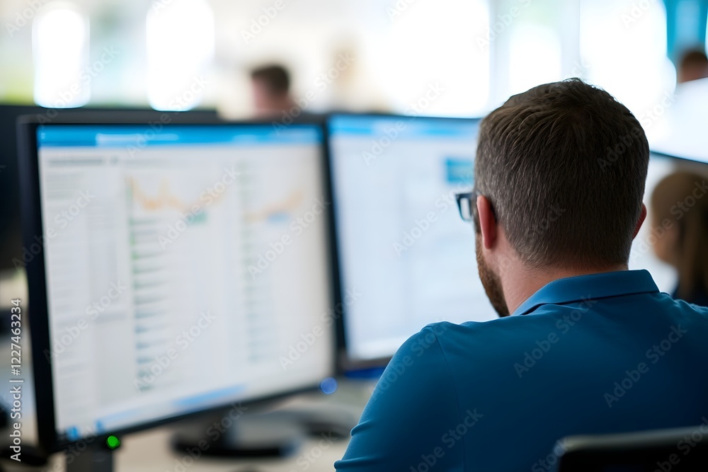 Poster corporate it team collaborating on network security enhancement strategies