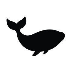 Fototapeta premium black whale isolated silhouette vector