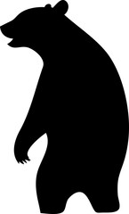 silhouette of bear vector file svg black bear