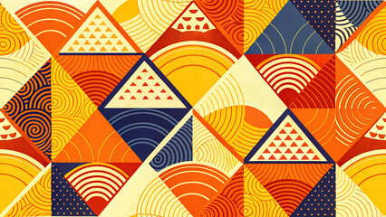 seamless autumn pattern with triangles