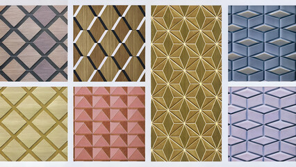 set of geometric patterns