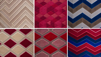 set of seamless geometric patterns