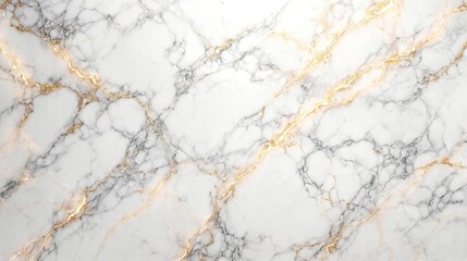 Elegant white marble background with intricate gold veins, soft glow, and subtle texture, perfect for luxury branding and sophisticated designs.