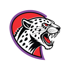 Jaguar mascot logo on white background