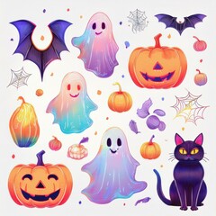 ハロウィンのイラストセット