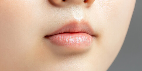Fototapeta premium Close-up of Woman's Lips and Lower Face