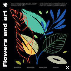 Composition of leaves and twigs.