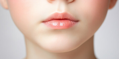 Close-up of Woman's Lips and Chin