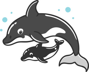 dolphin in the water