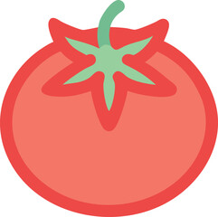 Fresh Produce Graphic: Cartoon Tomato Vegetable Design"