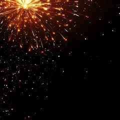 Obraz premium Sparkling fire particles scattering in explosive motion
