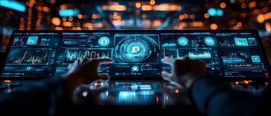 Virtual Meeting Discusses Cloud Security Solutions with Digital Dashboard Metrics and Compliance